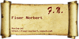 Fiser Norbert névjegykártya